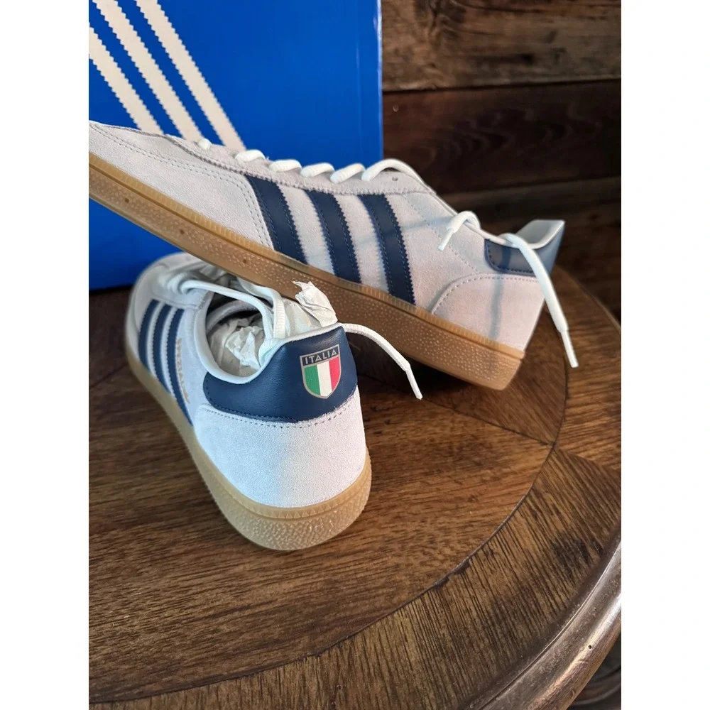Adidas Handball Spezial Italia Grey Navy Gum Men's Sneakers HP3671 Size 10.5